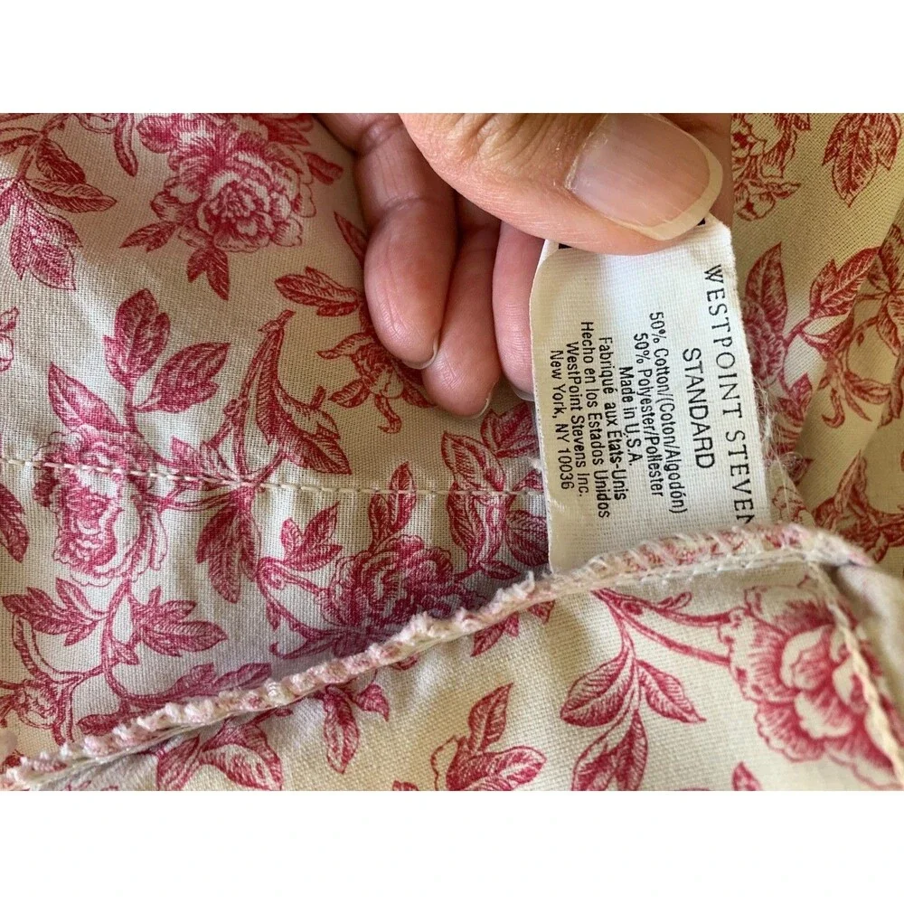 Westpoint Stevens Red Floral Cottagecore Twin Sheet Set Cottage core Farmhouse